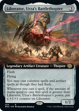 Liberator, Urza's Battlethopter (Extended Art) (The Brothers' War) Medium Play Foil