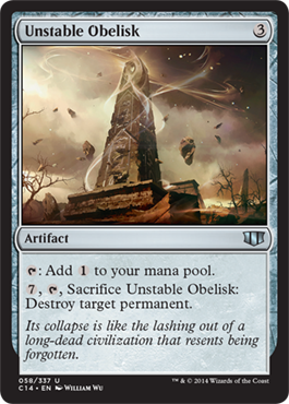 Unstable Obelisk (Commander 2014 Edition) Medium Play