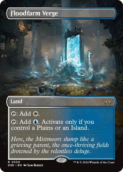 Floodfarm Verge (Borderless) (Duskmourn: House of Horror) Light Play