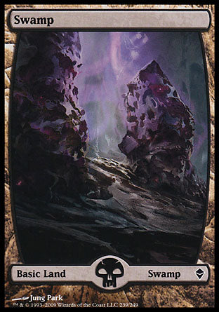 Swamp (239) (Zendikar) Medium Play