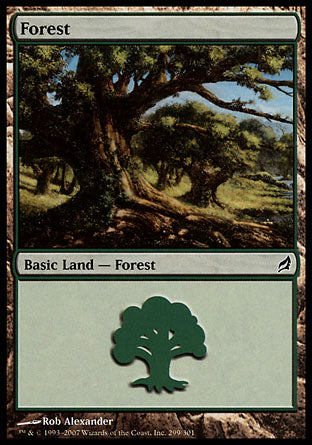 Forest (299) (Lorwyn) Medium Play