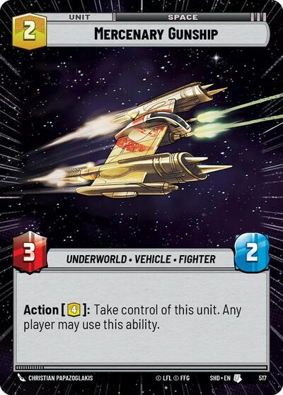 Mercenary Gunship (Hyperspace) (Shadows of the Galaxy) Near Mint