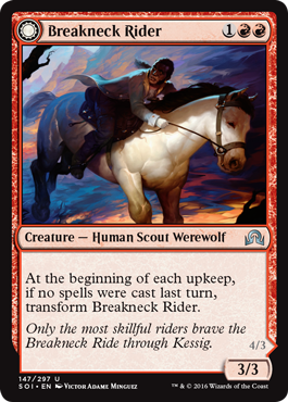 Breakneck Rider (Neck Breaker) (Shadows Over Innistrad) Light Play Foil