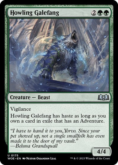 Howling Galefang (Wilds of Eldraine) Light Play Foil