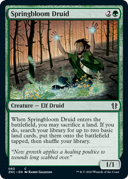 Springbloom Druid (Commander 2020 Zendikar Rising) Medium Play