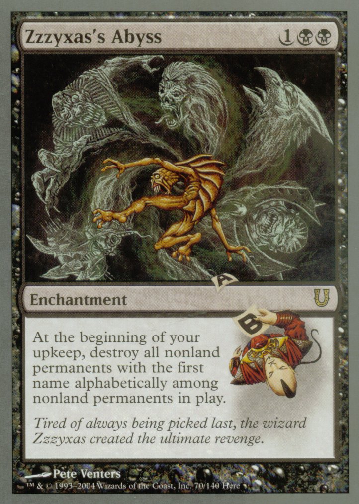 Zzzyxas's Abyss (Unhinged) Near Mint Foil