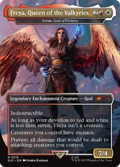 Freya, Queen of the Valkyries - Iroas, God of Victory (Secret Lair) Light Play Foil