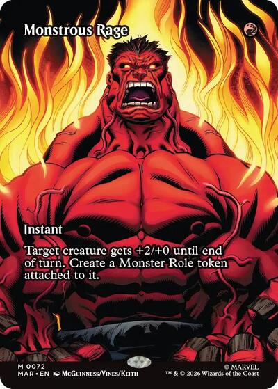 Monstrous Rage (Borderless) (Marvel Eternal-Legal) Near Mint Foil