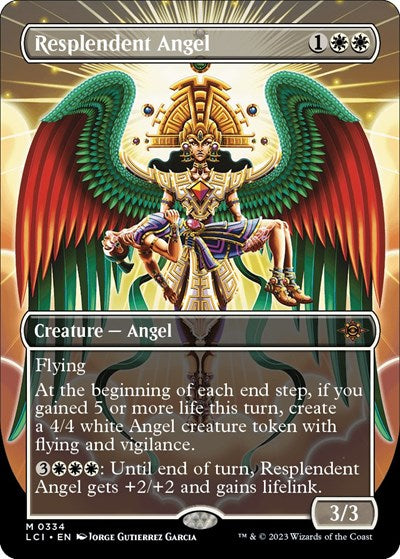 Resplendent Angel (Borderless) (The Lost Caverns of Ixalan) Near Mint Foil