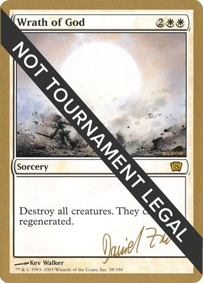 Wrath of God - 2003 Daniel Zink (8ED) (World Championship Decks) Medium Play