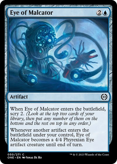 Eye of Malcator (Phyrexia: All Will Be One) Light Play Foil