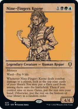 Nine-Fingers Keene (Showcase) (Commander Legends: Battle for Baldur's Gate) Near Mint Foil