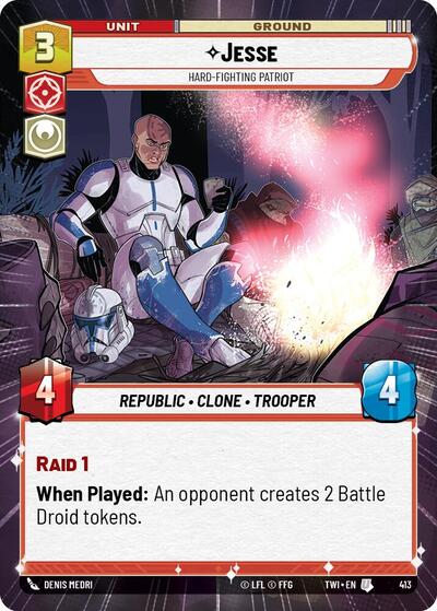 Jesse Hard-Fighting Patriot (Hyperspace) (Twilight of the Republic) Near Mint Foil