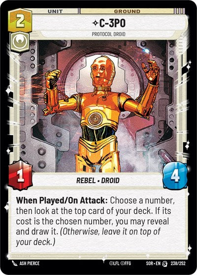 C-3PO Protocol Droid (Spark of Rebellion) Near Mint