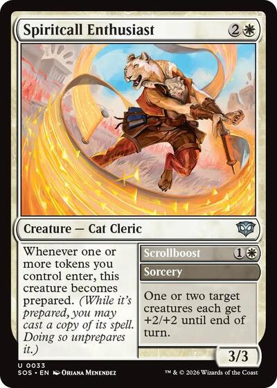 Spiritcall Enthusiast (Secrets of Strixhaven) Light Play Foil