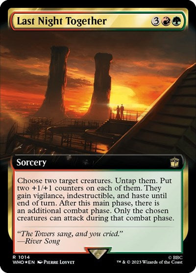 Last Night Together (Extended Art) (Surge Foil) (Universes Beyond: Doctor Who) Damaged / Poor Foil