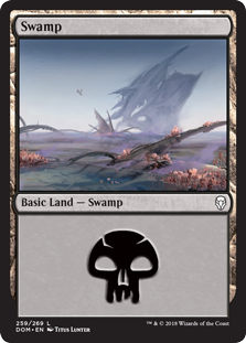 Swamp (259) (Dominaria) Light Play