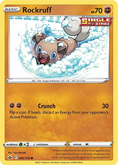Rockruff (SWSH06: Chilling Reign) Near Mint Reverse Holofoil