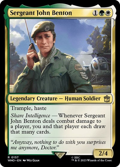 Sergeant John Benton (Universes Beyond: Doctor Who) Near Mint Foil
