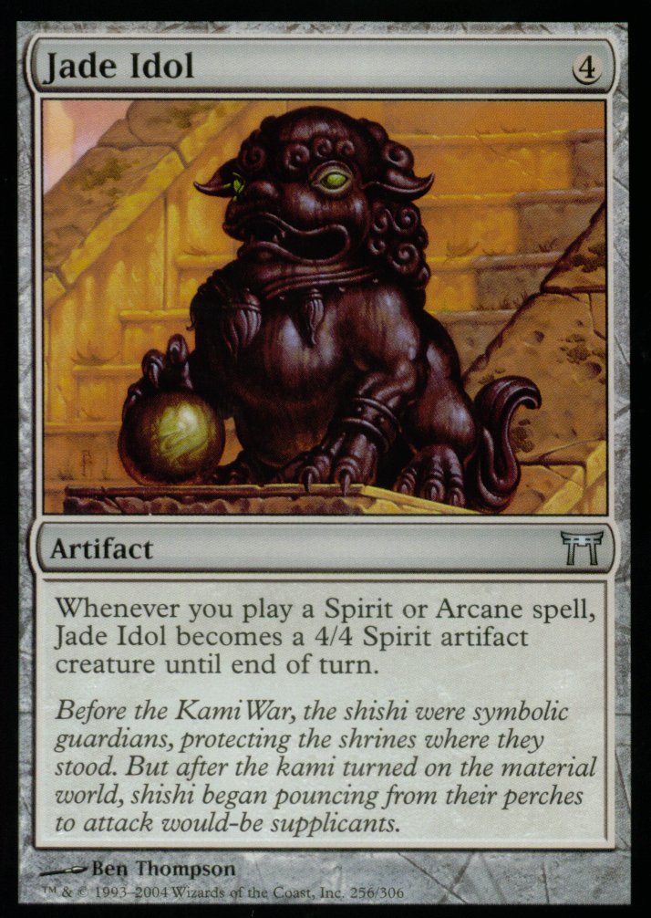 Jade Idol (Champions of Kamigawa) Medium Play Foil