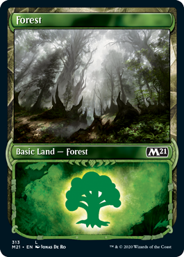 Forest (313) (Showcase) (Magic 2021 Core Set) Near Mint Foil
