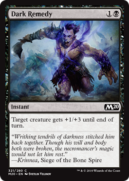Dark Remedy (Magic 2020 Core Set) Medium Play