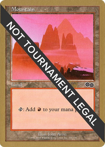 Mountain (346) - 1999 Mark Le Pine (USG) (World Championship Decks) Medium Play