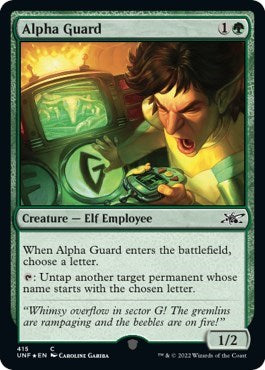 Alpha Guard (Galaxy Foil) (Unfinity) Near Mint Foil
