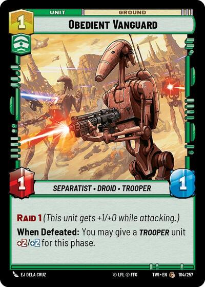 Obedient Vanguard (Twilight of the Republic) Near Mint Foil