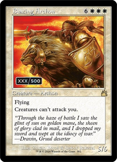Blazing Archon (Retro Frame) (Serial Numbered) (Ravnica Remastered) Near Mint Foil