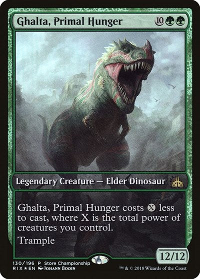Ghalta, Primal Hunger (Promos: Game Day and Store Championship) Medium Play Foil