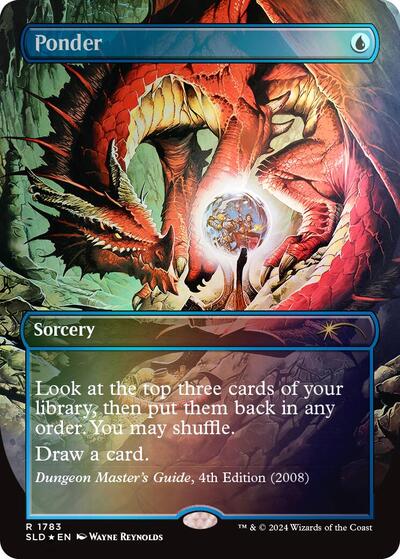 Ponder (1783) (Rainbow Foil) (Secret Lair) Light Play Foil