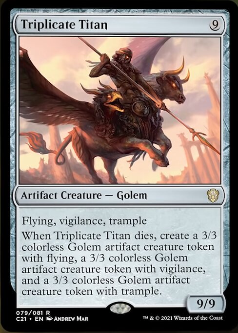 Triplicate Titan (Commander 2021 Strixhaven) Medium Play