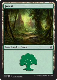Forest (269) (Khans of Tarkir) Light Play Foil