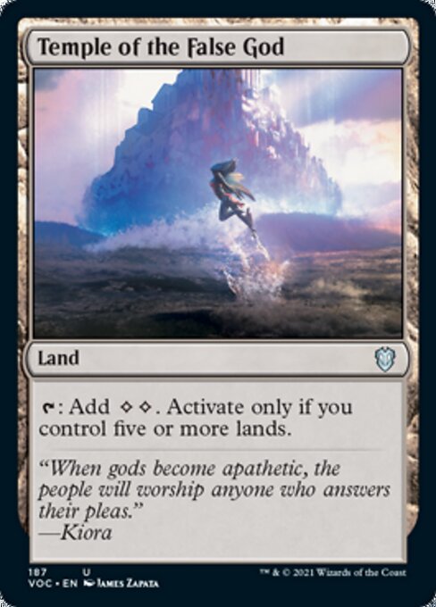Temple of the False God (Commander 2021 Crimson Vow) Light Play