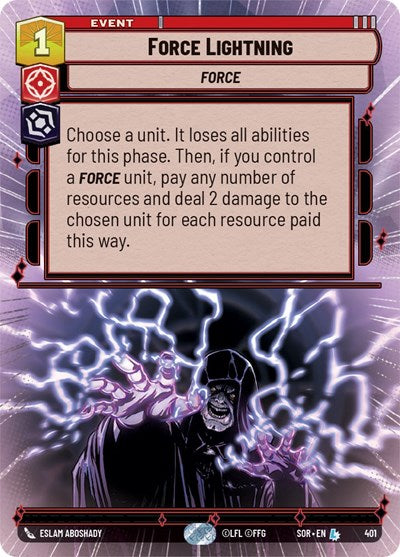Force Lightning (Hyperspace) (Spark of Rebellion) Near Mint Foil
