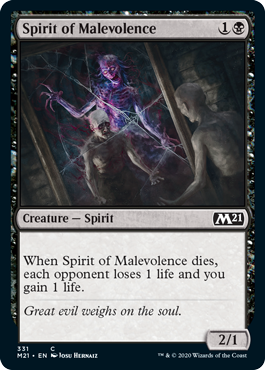 Spirit of Malevolence (Magic 2021 Core Set) Near Mint