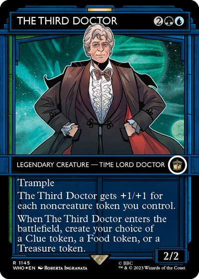 The Third Doctor (Showcase) (Surge Foil) (Universes Beyond: Doctor Who) Near Mint Foil