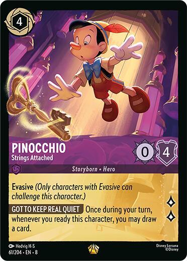 Pinocchio - Strings Attached (Reign of Jafar) Near Mint Cold Foil
