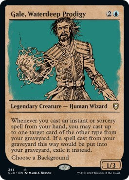 Gale, Waterdeep Prodigy (Showcase) (Commander Legends: Battle for Baldur's Gate) Medium Play Foil