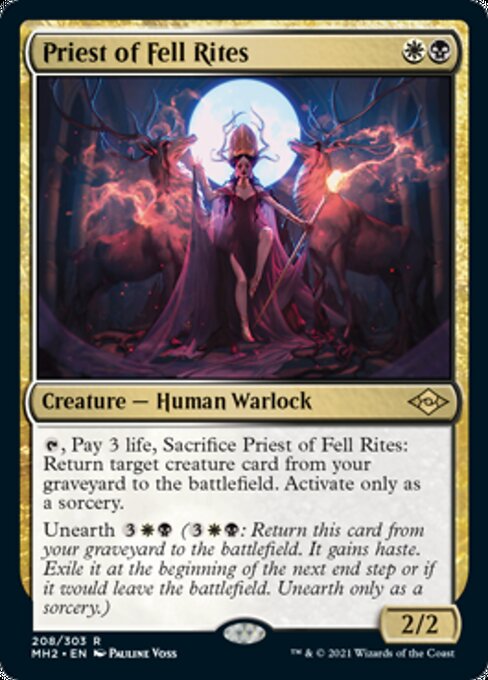 Priest of Fell Rites (Modern Horizons 2) Medium Play Foil