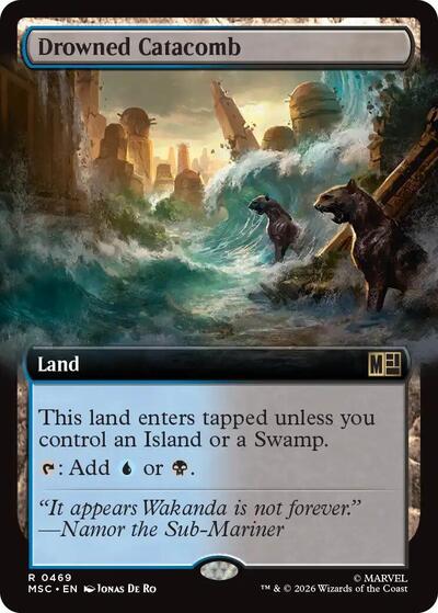 Drowned Catacomb (Extended Art) (Commander: Marvel Super Heroes) Near Mint