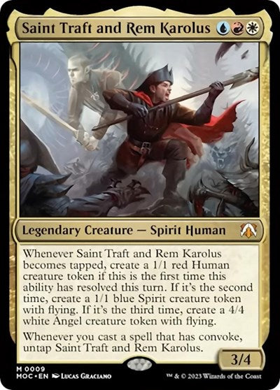 Saint Traft and Rem Karolus (Commander: March of the Machine) Medium Play