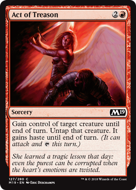 Act of Treason (Magic 2019 Core Set) Light Play