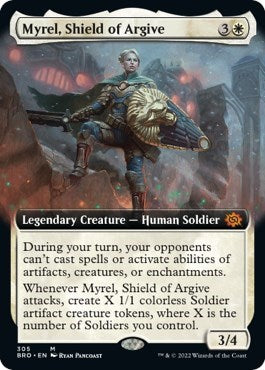 Myrel, Shield of Argive (Extended Art) (The Brothers' War) Light Play
