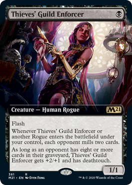Thieves' Guild Enforcer (Extended Art) (Magic 2021 Core Set) Near Mint