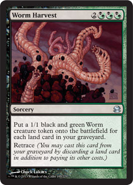 Worm Harvest (Modern Masters) Heavy Play Foil