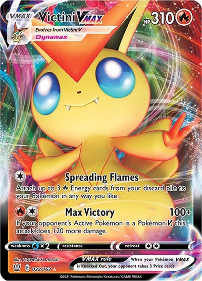 Victini VMAX (SWSH05: Battle Styles) Near Mint Holofoil