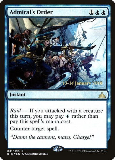 Admiral's Order (Promos: Prerelease Cards) Light Play Foil
