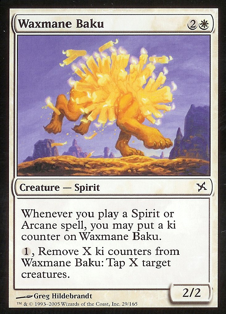 Waxmane Baku (Betrayers of Kamigawa) Medium Play Foil